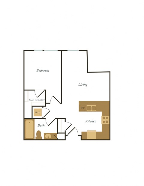 bedroom floor plan at the falls apartments in raleigh nc